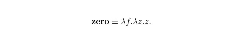 sıfırın lambda calculus ile gösterimi. (bkz: church encoding)